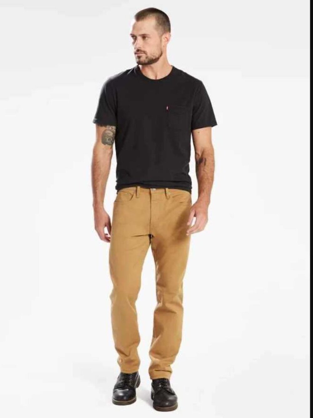 New 31x30 Levi's 502 Taper Fit jeans in Caraway soft wash brown